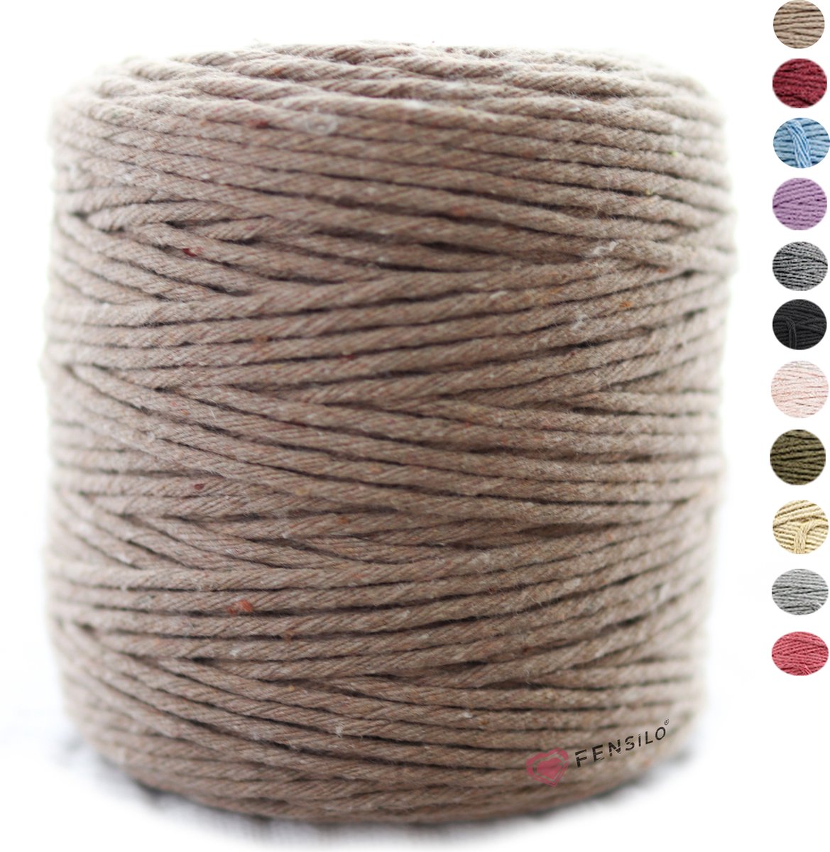 3mm x 200m Beige macramé katoenen koord Macrame Touw|kleuren om mee te knutselen|Garen voor Wandkleed en Plantenhanger Zelf Maken|Dromenvanger||engel van macramé